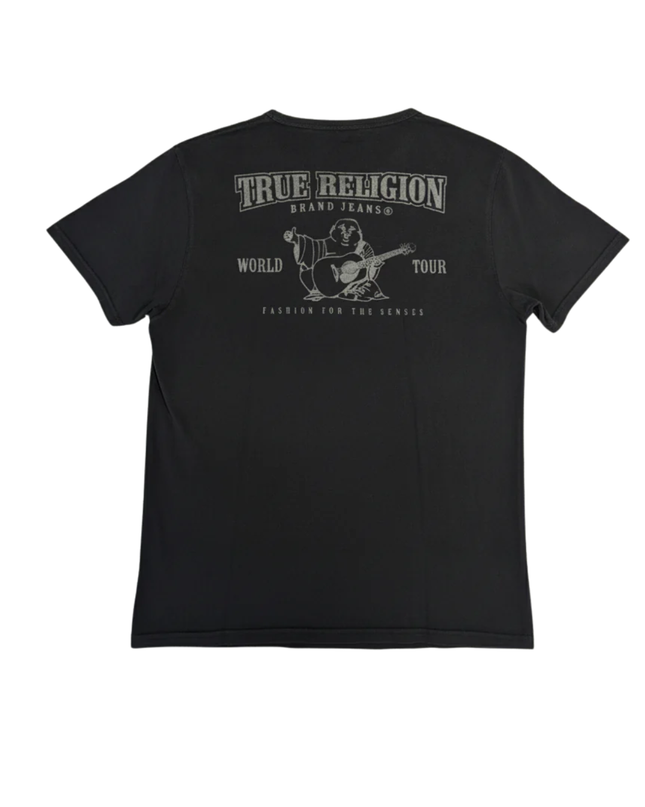 True Religion Black Graphic World Tour T-Shirt