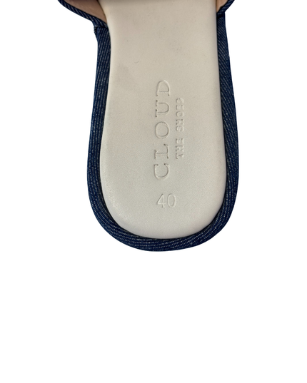 Cloud Blue Denim Platform Sandals