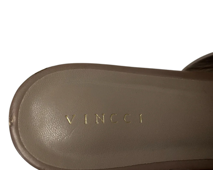 Vincci Tan Clear Heel Mules