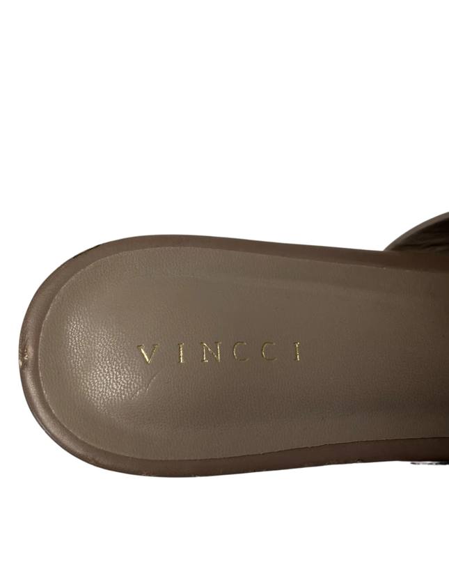 Vincci Tan Clear Heel Mules
