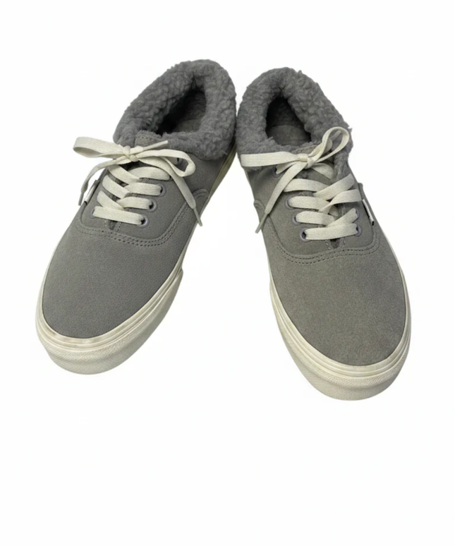 Vans Grey Sherpa-Lined Suede Sneakers