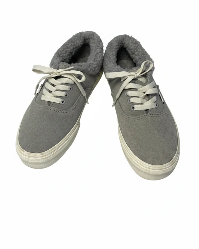 Vans Grey Sherpa-Lined Suede Sneakers