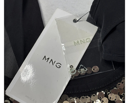 MNG Collection Black Sequin Halter Top W/TAG