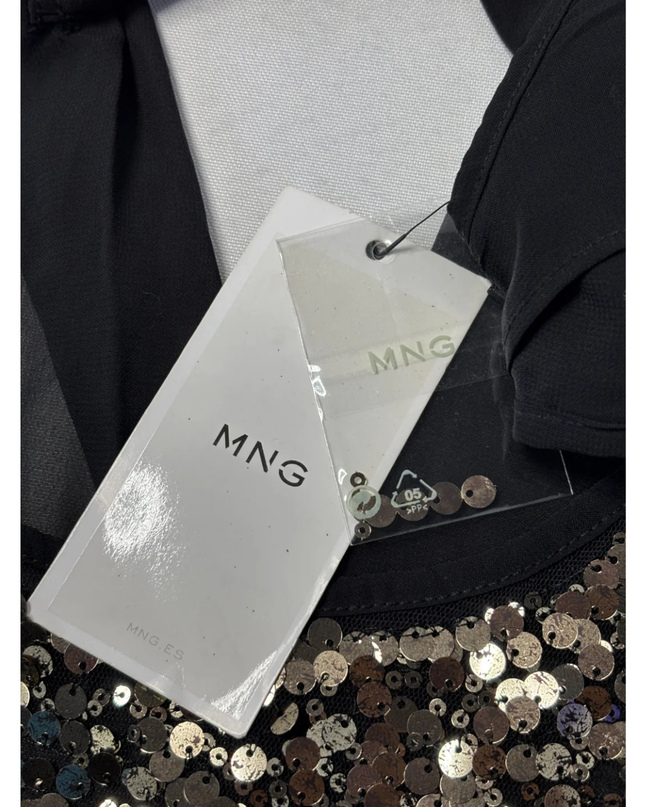 MNG Collection Black Sequin Halter Top W/TAG