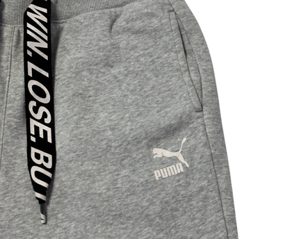 Puma Heather Grey Graphic Drawstring Joggers