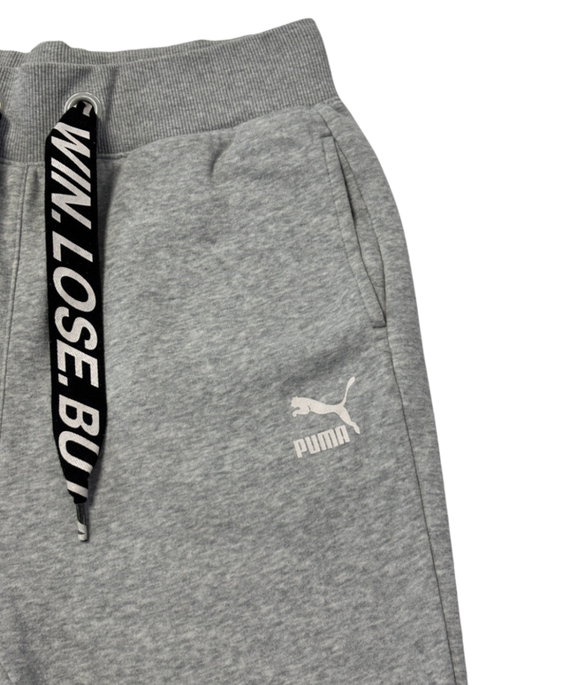 Puma Heather Grey Graphic Drawstring Joggers