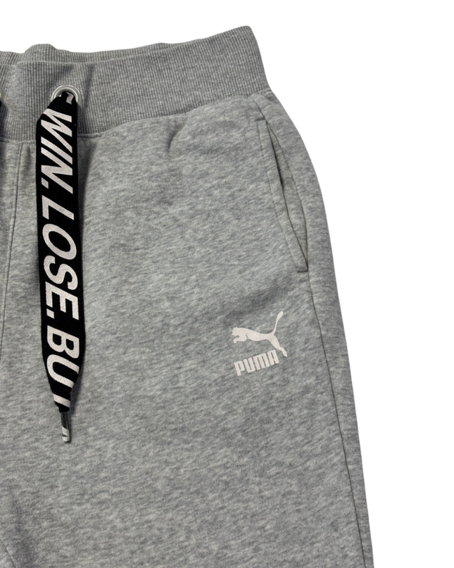 Puma Heather Grey Graphic Drawstring Joggers