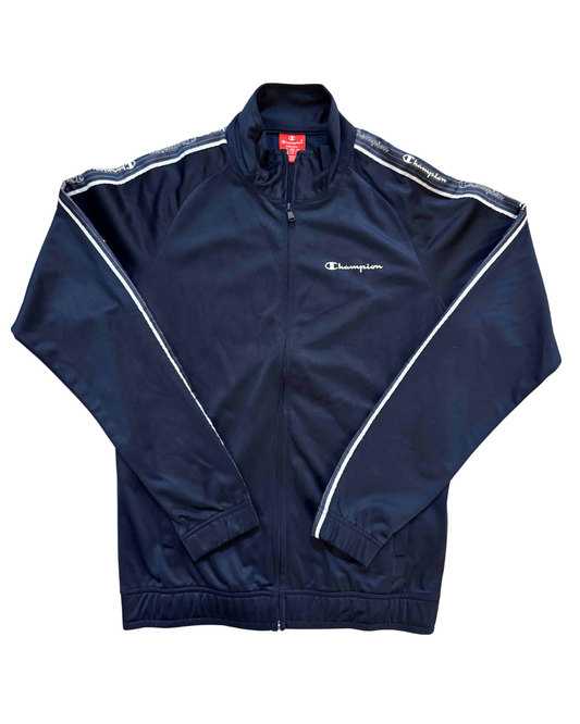Champion Train Performance Taped Navy Blue Track Jacket - XS | With Tags