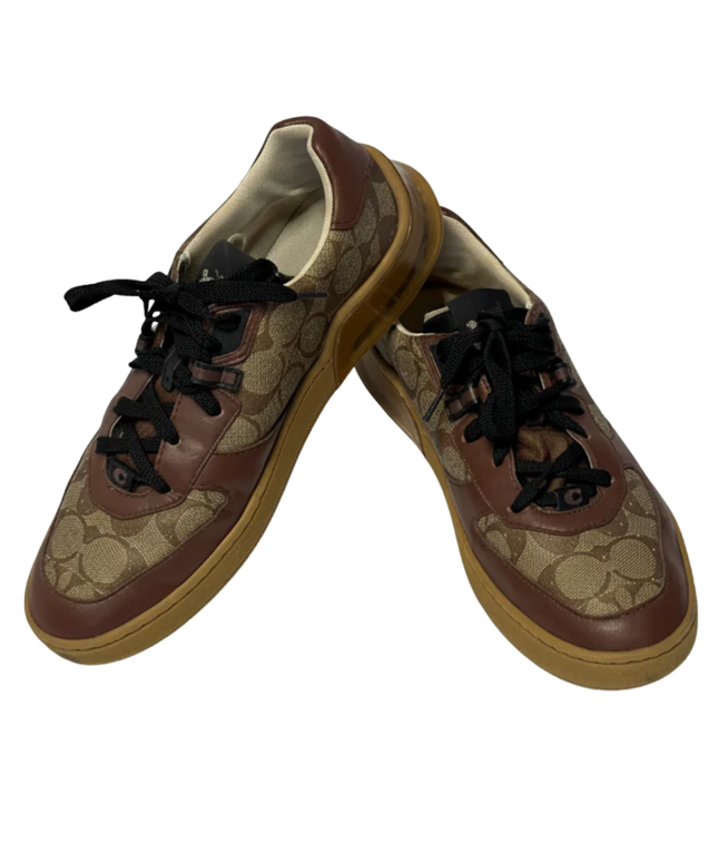 Coach Brown Signature Monogram Low-Top Sneakers