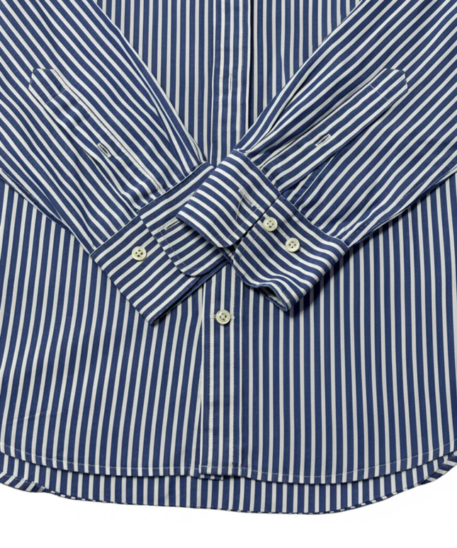 GANT Blue/White Striped Broadcloth Slim Fit Shirt