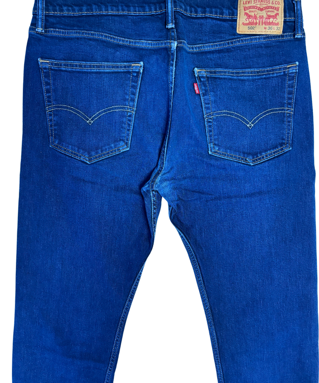 Levi's Dark Blue Straight Leg Denim Jeans