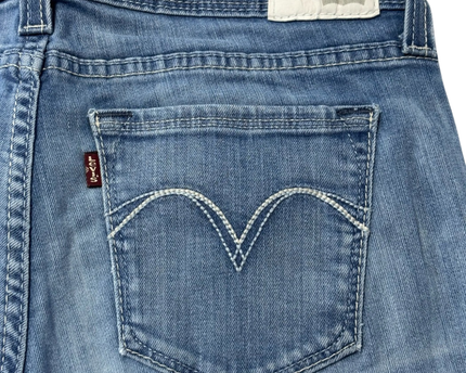 Levi's Blue Demi Curve Low Rise Skinny Jeans