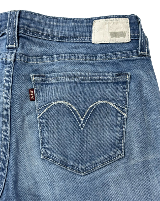Levi's Blue Demi Curve Low Rise Skinny Jeans