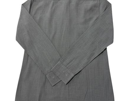BOSS Hugo Boss Grey Slim Fit Micro-Pattern Italian Fabric Dress Shirt