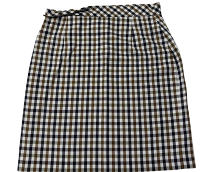 Aquascutum Multicolor Checkered Cotton Mini Skirt