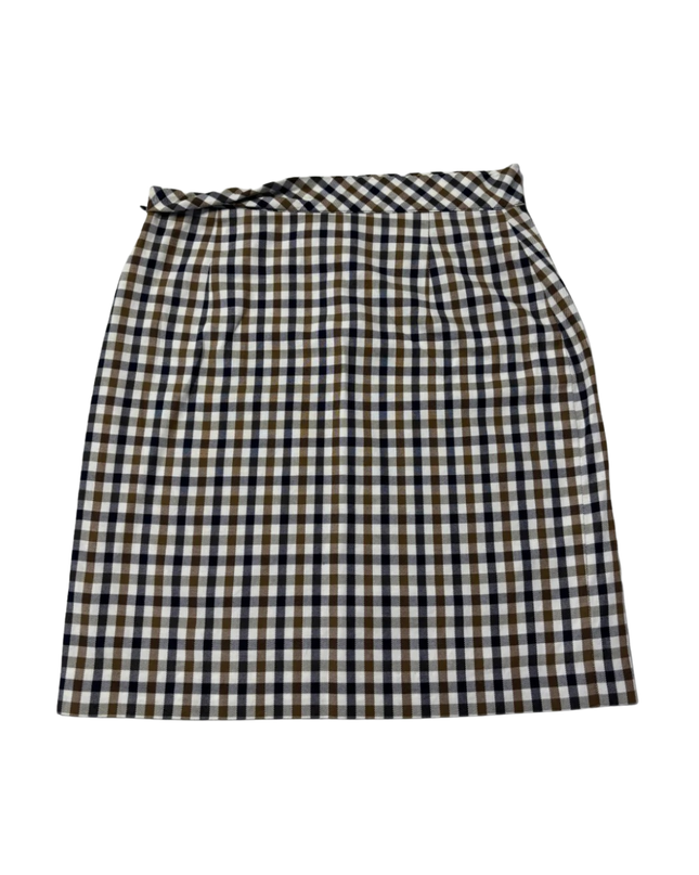 Aquascutum Multicolor Checkered Cotton Mini Skirt
