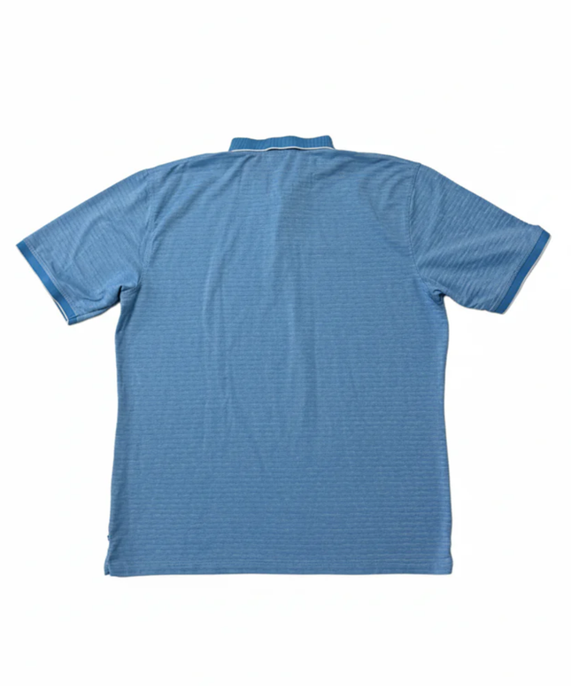 Calvin Klein Golf Blue Micro-Stripe Sports Polo Shirt