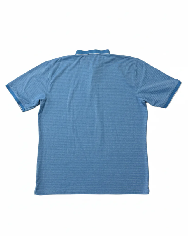 Calvin Klein Golf Blue Micro-Stripe Sports Polo Shirt
