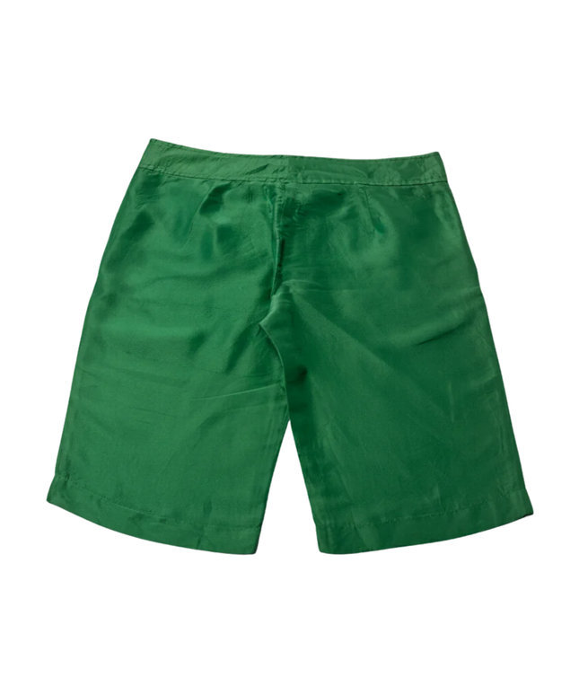 Missoni Green Silk Shantung Bermuda Shorts