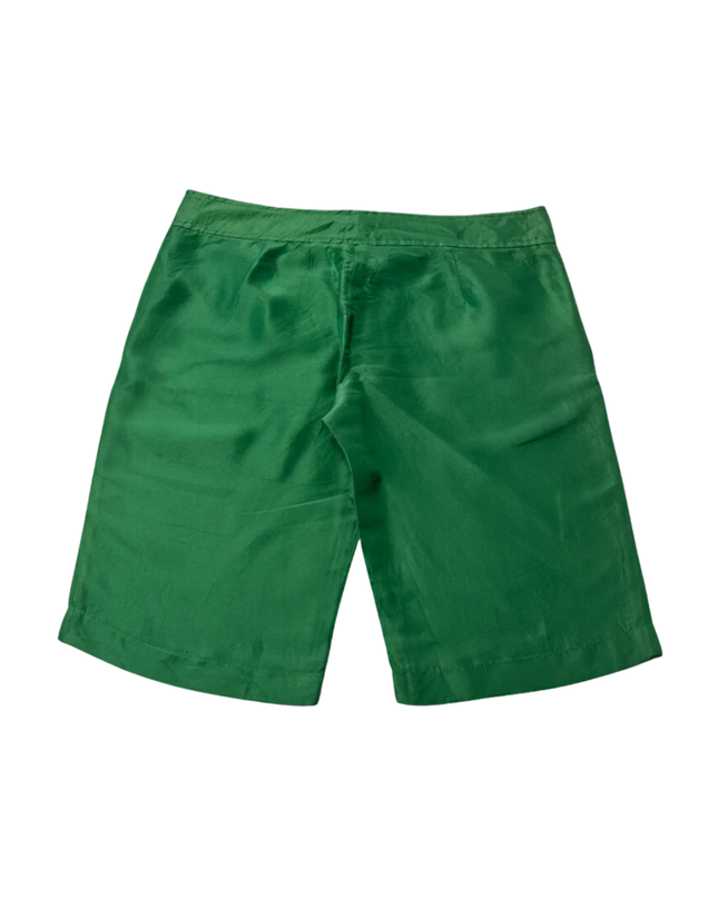 Missoni Green Silk Shantung Bermuda Shorts