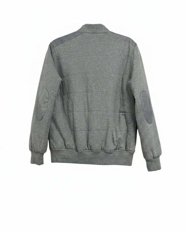 Octave Grey Padded Bomber Jacket with Elbow Patches