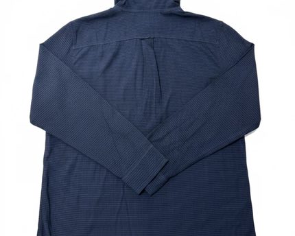 Bixby Nomad Navy Blue Hooded Button-Down Shirt