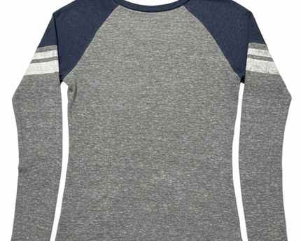 NFL Team Apparel Grey Chicago Bears Graphic Raglan Long Sleeve Tee