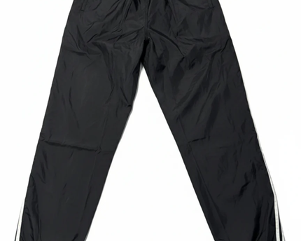 Adidas Black Three-Stripe Windbreaker Track Pants