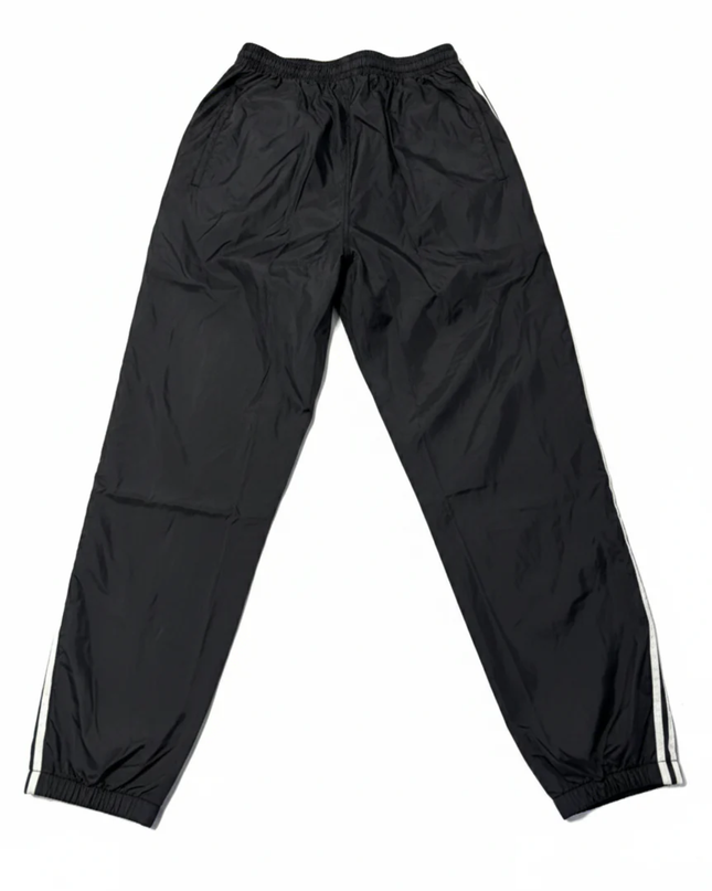 Adidas Black Three-Stripe Windbreaker Track Pants