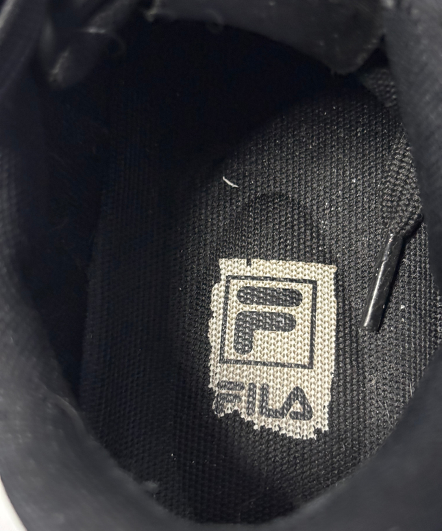 Fila Black Women's Leather Platform Sneakers
