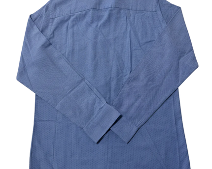 L'Homme by ELLE Blue Micro-Dot Long Sleeve Button-Down Shirt