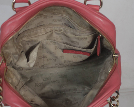 Michael Kors Pink Pebbled Leather Tassel Satchel Bag