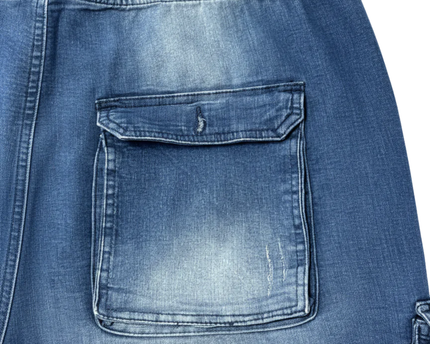 Falcon Denim Blue Cargo Jogger Jeans