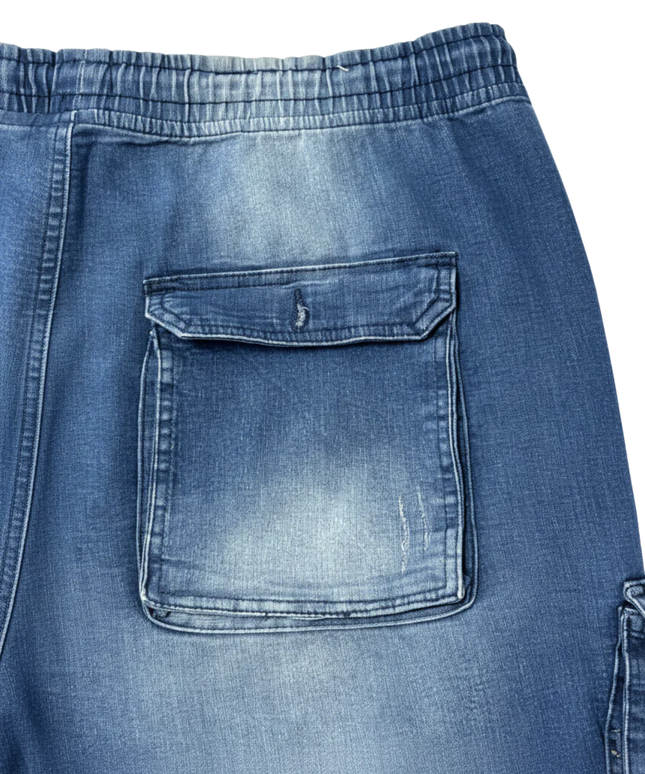 Falcon Denim Blue Cargo Jogger Jeans
