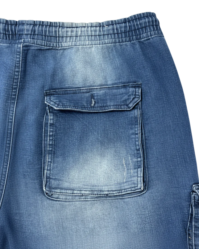 Falcon Denim Blue Cargo Jogger Jeans