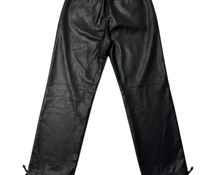 Zara Black Faux Leather Jogger Pants