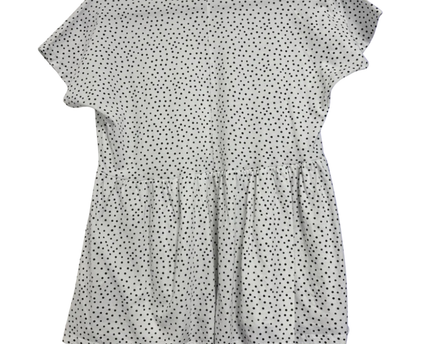 KOTON White with black polka dots Peplum Top