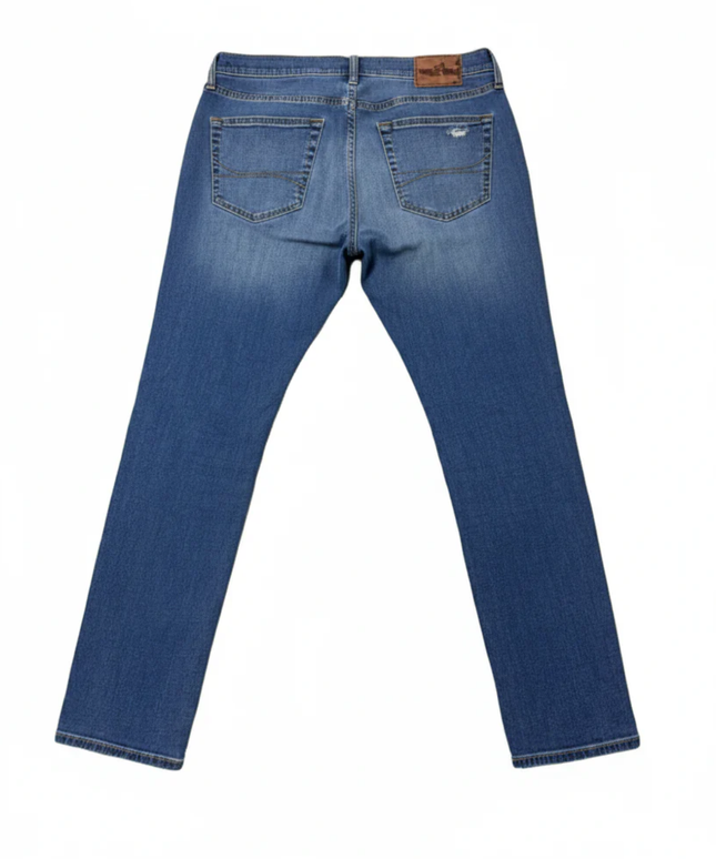 Hollister Blue Skinny Distressed Stripe Jeans