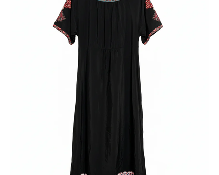 Monsoon Black Embroidered Boho Maxi Dress W/TAG