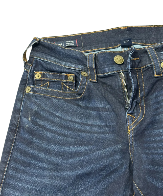 True Religion Geno Relaxed Slim Dark Blue Jeans