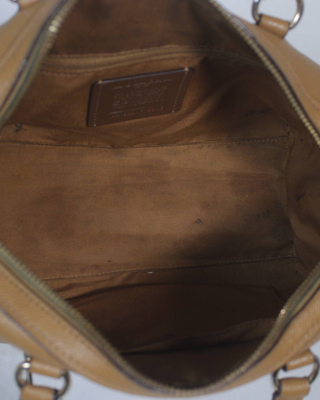 Coach Brown Saffiano Leather Satchel Bag