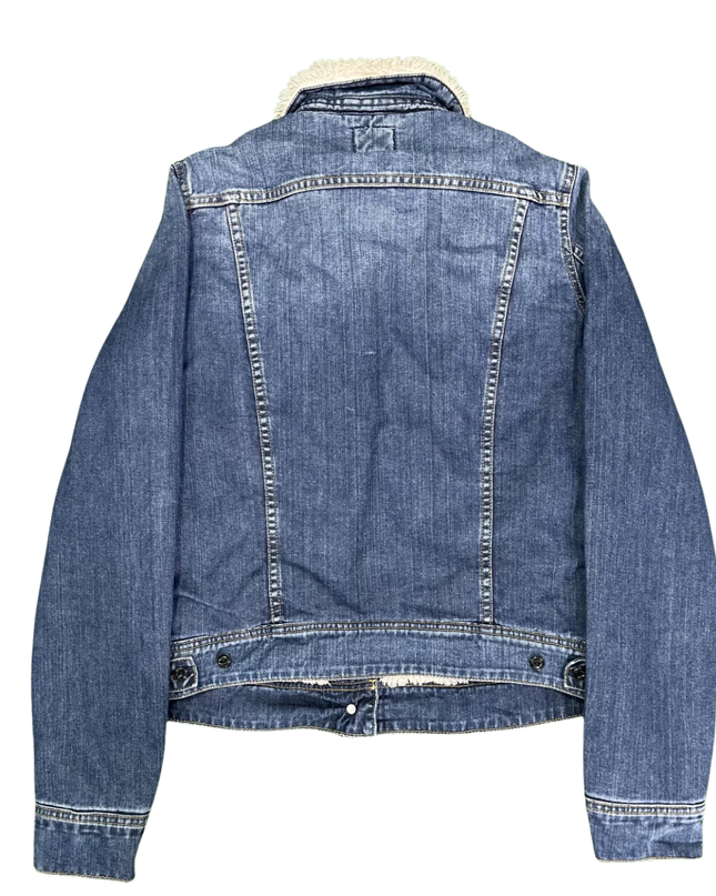 Lee Blue Denim Sherpa Collar Jacket