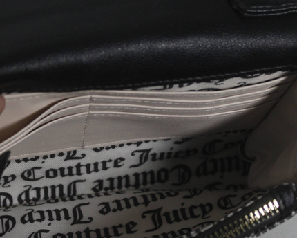 Juicy Couture Black Monogram Heart Crossbody Bag