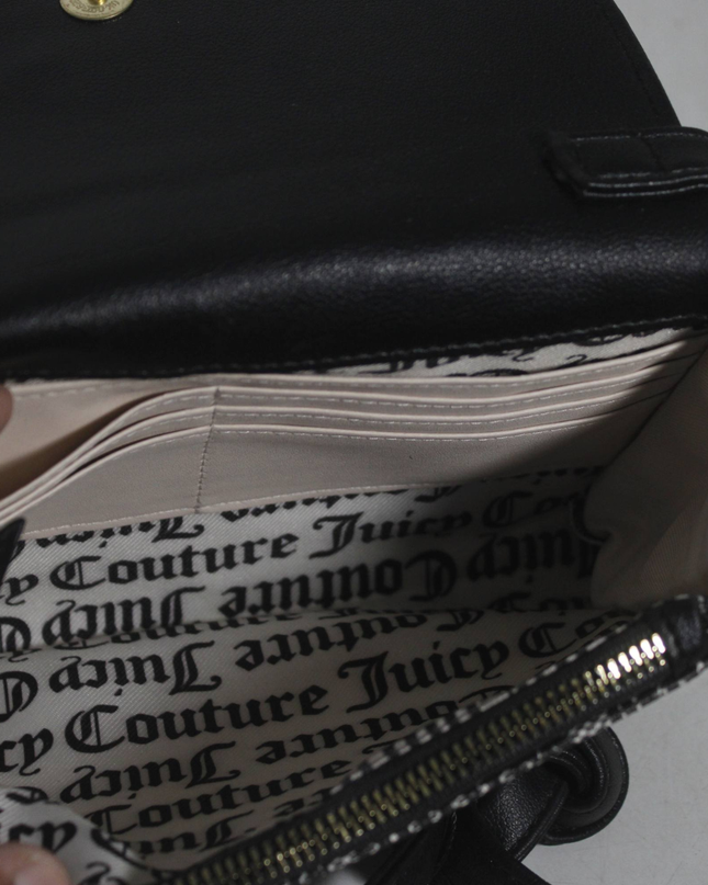 Juicy Couture Black Monogram Heart Crossbody Bag