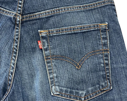 Levi's Blue Bootcut Mid-Rise Denim Jeans