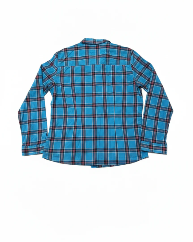 Hollister Blue Plaid Button-Up Long Sleeve Shirt