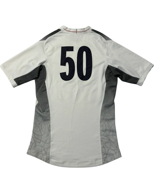 Nike White England Rugby O2 Authentic Home Jersey