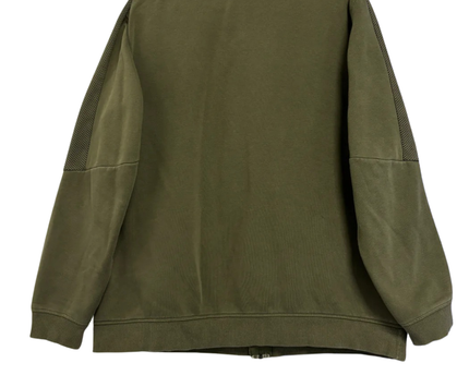Puma Olive Green Mesh-Detail Full-Zip Track Jacket