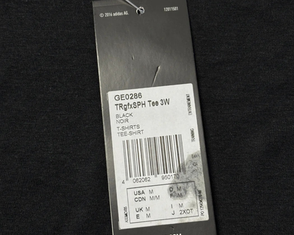 Adidas Black Training Graphic Sleeve Tee W/Tags