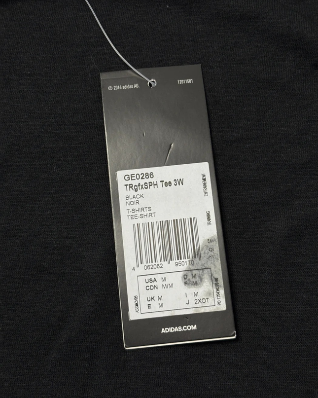Adidas Black Training Graphic Sleeve Tee W/Tags